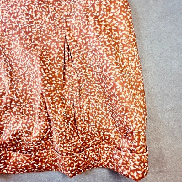 Jonathan Simkhai Lillian Shorts Size 8 Linen Blend in Cayenne Abstract Floral - Picture 8 of 15